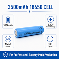 Cellule lithium-ion rechargeable EV 35V 18650 3500mAh pour fabricant de packs de batteries personnalisés, fourniture OEM