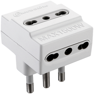 Adaptateur triple 16A 2P+T Prise AC 10/16A 2P+T Matériel en laiton et ABS Prise de courant pour les normes CN EU US AU UK Courant nominal 2A - Product Image 1