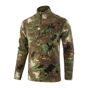 3D Sanglier Cerf Smocké Polo Polaire Solide Personnalisé Femmes Dames Laine Mérinos <span class=keywords><strong>Camouflage</strong></span> Pêche Chasseur Chasse T-shirts pour Hommes - Product Image 3