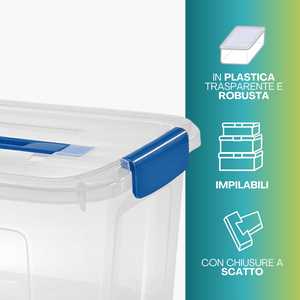 Organizzatore per Armadio Maxi Box 50x40x25cm Scatola Pieghevole con Coperchio e Maniglia - Product Image 3