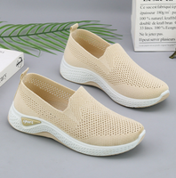 Chaussures de sport pour femmes en tissu tricoté respirant, couleurs variées, marque OBM