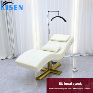 Kisen Europe Stock Hot Selling Beauty <b>Bed</b> Adjustable S-shape Salon Massage Table Lash Chair Beauty Facial Eyelash <b>Bed</b> - Product Image 1