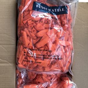 Hoge kwaliteit oranje antislip ESD latex vingertopbeschermers (wegwerpbaar) - Product Image 4