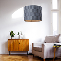 Lustre LED Shenghui DJ-041 avec abat-jour en tissu, blanc chaud 3500K, angle de faisceau 60°, Ra 90, AC 85-265V, éclairage facile à installer