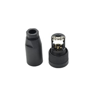Connecteur de câble DIN étanche IP68, fiche 6+PE 7 broches RD24 mâle/femelle, bornes de soudure en plastique, connecteurs de câble d'alimentation 10A