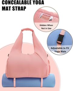 Échantillon gratuit Sac de sport personnalisé avec logo Sac de voyage tendance Imperméable en polyester Sac d'entraînement Sac à main décoré de paillettes Sac de yoga - Product Image 3