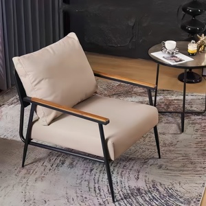 Sofá Individual Tapizado de Lujo Sencillo para Sala de Estar, Dormitorio y Hotel, Muebles Modernos Nórdicos de Tela para el Hogar, Venta al por Mayor - Product Image 1