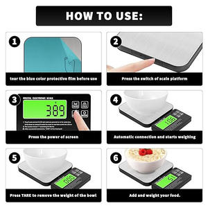 เครื่องชั่งดิจิตอล Changxie รับน้ำหนักได้ 15 กก. ผลิตจากสแตนเลส พร้อมหน้าจอ LCD มีไฟส่องหลัง สำหรับชั่งอาหารในครัวเรือน พร้อมหน้าจอแยกอิสระ - Product Image 3