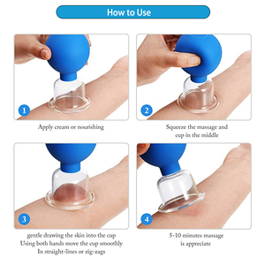 2025 vente chaude de haute qualité 4 pièces ensemble de ventouses en verre et en silicone pour la maison Massage et beauté du corps sûrs et faciles - Product Image 2