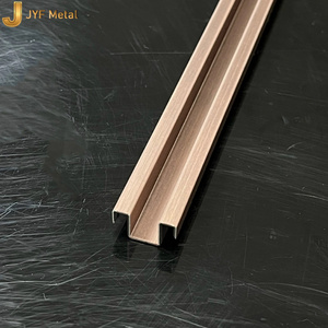 Profil de carrelage LL421 en acier inoxydable doré titane, bande en acier inoxydable en forme de U, bord décoratif, moulage métallique - Product Image 5