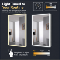 Kabinet rias kamar mandi layar sentuh cerdas LED kualitas tinggi kabinet obat Hotel terpasang di dinding cermin led