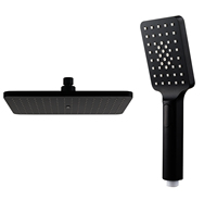 Ensemble de Douche Moderne avec Mitigeur et Robinets, Système de Douche Pluie Cascade de Luxe avec Pommeau de Douche ABS