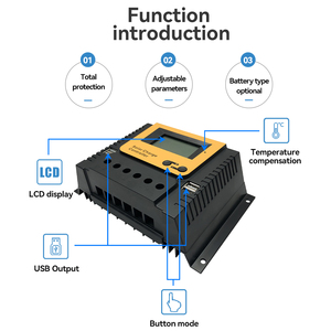 GT năng lượng mặt trời PWM 10a-80a phí năng lượng mặt trời điều khiển hệ thống nhà với LCD hiển thị 12V/24V/36V/48V tự động max PV đầu vào 100V - Product Image 2