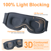 Masque oculaire 3D personnalisé de luxe avec coussinet nasal en mousse à mémoire de forme, masque occultant, marque privée, masque oculaire 3D