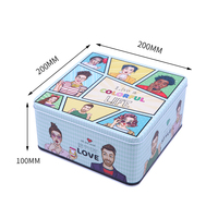 Boîte à biscuits rectangulaire personnalisée en gros, boîte de rangement hermétique pour bonbons et snacks, certifiée Disney, pour cadeau de Noël
