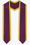 Étole de graduation dorée Hunter colorée 100 % polyester unisexe personnalisable avec logo et taille pour l'école - Product Image 3