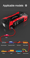 Démarreur de voiture 12V 99800mAh 1000A avec batterie au lithium, batterie externe et compresseur d'air intégré pour démarrage d'urgence