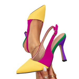 Nuova Collezione Estate 2025: Eleganti <span class=keywords><strong>Scarpe</strong></span> da <span class=keywords><strong>Donna</strong></span> con <span class=keywords><strong>Tacco</strong></span> Alto a Stiletto, Punta Affusolata e Design Bicolore - Product Image 5