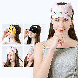 Antifaz Personalizado de Felpa con Diseño de Dibujos Animados para Bloquear la Luz, Apto para Compresas Frías y Calientes - Product Image 1