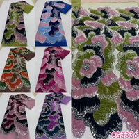 Nouveau Tissu en Dentelle de Velours de Luxe Brodé de Perles et de Paillettes 2026 pour Robe de Mariée, Tissu de Broderie en Dentelle, Rideaux Majlis et Décoration Intérieure Arabe