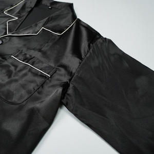 Classic Elegant Family <b>Men</b> Fluffy Polyester Pajamas, High Quality Plus Size Warm Black <b>Sleepwear</b> for <b>Men</b> - Product Image 6