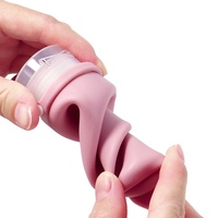 Bouteille vide en silicone de qualité alimentaire, portable et étanche de qualité supérieure, format voyage, pour articles de toilette, bouteilles de shampoing de voyage rechargeables et compressibles