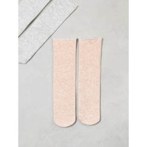 Chaussettes en poils de vison taille unique pour fille, légères, jetables, chaudes, respirantes, logo personnalisé, spandex tricoté, longueur d'équipage pour printemps décontracté - Product Image 1