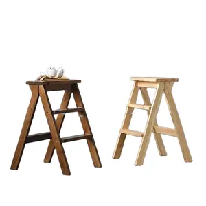 كراسي خشبية أمريكية مطاطية قابلة للطي متعددة الوظائف ارتفاع 3 درجات على الطراز الأوروبي طاولات وكراسي للمنزل