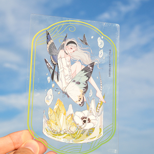 Hercter Custom Design PET <strong>Clear</strong> Acrylic Postcard Transparent Photocard Waterproof <strong>Bookmark</strong> Card Film Strips Lenticular Card - Product Image 1