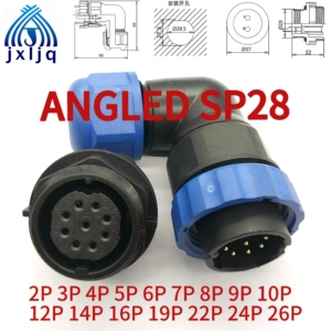 Vuông mặt bích không thấm nước sd20 ip68 cắm ổ cắm uốn nhựa khuỷu tay hàng không kết nối - Product Image 5