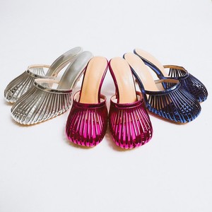 รองเท้าส้นสูงเปิดนิ้วเท้าผู้หญิง, รองเท้าส้นสูงหัวมน - Product Image 6