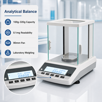 Balance analytique de haute précision 100g-320g 0,1mg, capteur électromagnétique, balance numérique pour laboratoire
