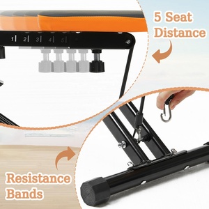 Appareil de fitness abdominal à domicile, structure ABS durable, conception pliable, propulsion par roues arrière, contrôle mécanique pour l'exercice physique - Product Image 5
