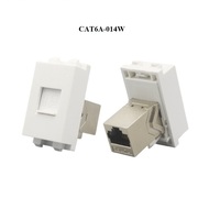 Módulo Extensor de Conector Cat6a Tipo 128 para Montaje en Panel, Acople de Placa de Pared en Colores Blanco, Negro, Dorado, Plateado y Gris