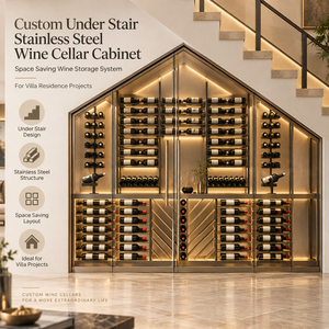 Mueble de Madera Personalizado Minghou para Bodega, Sistema de Almacenamiento de Vino en Madera Sólida para Proyectos de <span class=keywords><strong>Bodegas</strong></span> de Lujo en Casas y Villas - Product Image 2