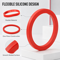 Joint d'étanchéité en silicone rouge, flexible, moulé avec précision, finition lisse et sans couture pour applications industrielles, marque SHEDL, modèle [modèle].