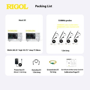 ออสซิลโลสโคปดิจิตอลแบบพกพา RIGOL รุ่นใหม่ DHO804/DHO814 หน้าจอสัมผัส HD พร้อมแบนด์วิดท์อนาล็อก 70M - Product Image 3