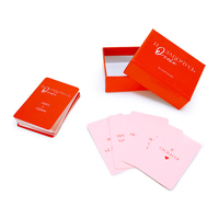Jeu de cartes de questions pour soirée romantique en version russe, personnalisé et imprimé, 52 pièces, avec boîte rigide en deux parties