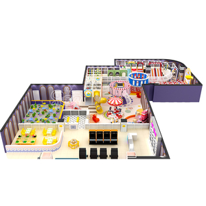 Système de couleurs Morandi, équipement de terrain de jeu personnalisé pour usage commercial, grande taille, maison de jeu pour enfants avec grand toboggan à vendre - Product Image 4
