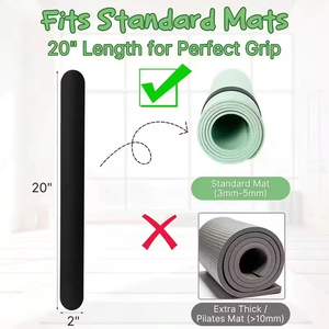 Bande de maintien pour tapis de yoga YX - Enroule votre tapis de yoga de manière sécurisée, convient à la plupart des tapis (60 cm de long x 5 cm de large), silicone, unisexe - Product Image 3