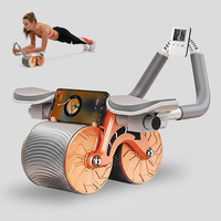 Nouvelle Roue Abdominale Automatique à Rebond 2025 avec Support Coudes pour Femmes et Hommes, Tapis de Genoux et Minuteur