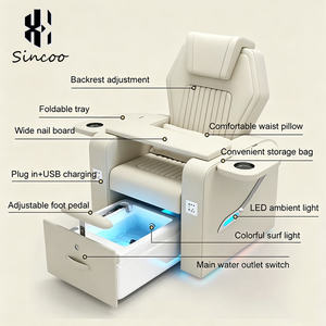 Manufacturer Professional Spa Pedicure <b>Massage</b> Chair with 7 Color LED Lamp Manual Drainag PU Material Nail Beauty Foot <b>Sofa</b> - Product Image 4
