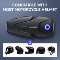 MAXRUNON 2X Intercom sans fil pour 2 motards, haute qualité sonore, double réduction du bruit, étanche, casque d'intercom pour moto