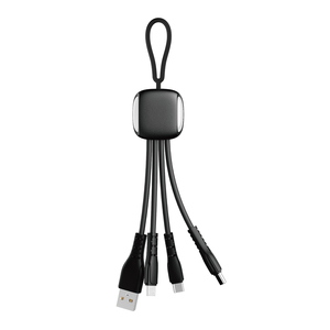 Xách tay đa chức năng sạc cáp dữ liệu biểu tượng tùy chỉnh một kéo Ba Keychain USB điện thoại máy tính/máy ảnh tương thích PD - Product Image 1