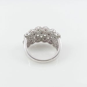 Jewelspaark <b>Diamond</b> <b>Ring</b> 1.40 Cttw Round Cut White And Blue Enhanced Natural Stone 925 Sterling Silver Engagement Jewelry For - Product Image 3