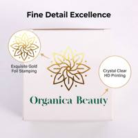 Boîte en carton blanc 18pt avec logo personnalisé, emballage pour flacon avec vernis sélectif UV, vente en gros
