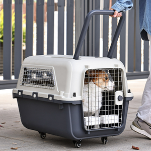 Fabrika fiyat toptan Pet uçuş sandık seyahat kafes taşınabilir plastik köpek kafesi - Product Image 3