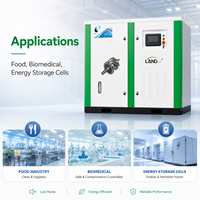 Compresor de Aire de Tornillo Sin Aceite Lubricado por Agua de 11KW PM VSD, Compresor de Ahorro de Energía, Directo de Fábrica