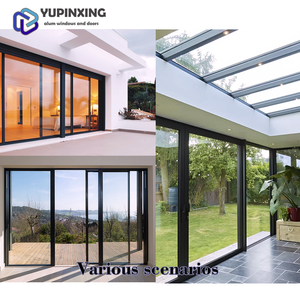 Français Coulissant Mur en Verre Télescopique Moderne Extérieur Extérieur Patio Arrière Alliage d'Aluminium Portes Coulissantes - Product Image 3