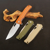Couteau de poche de survie et de chasse d'extérieur G10, haute qualité, OEM personnalisé, lame fixe VG10, manche avec revêtement, pour entraînement EDC DIY
